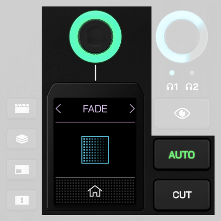 RØDECaster Video Cut and Auto buttons